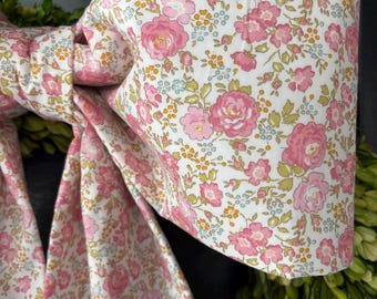 Large Pink Floral Liberty of London Fabric Bow