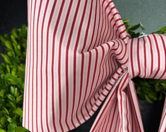 Large Valentine Striped Fabric Bow