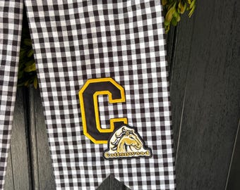 Large Black Check Cottonwood High Fabric Bow