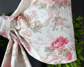 Large Pink Floral Fabric Bow