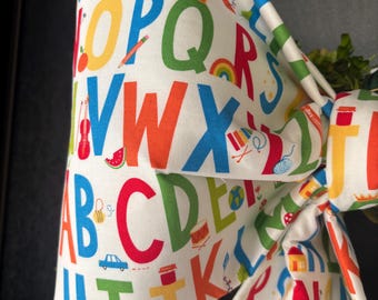 Large Back to School Fabric Bow