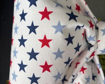Large Americana Stars Fabric Bow