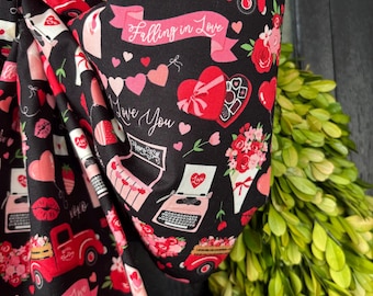 Large Valentine Fabric Bow