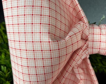 Large Pink Plaid Fabric Bow