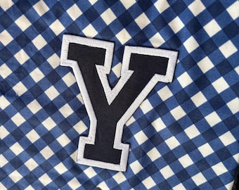Large Blue Collegiate Fabric Bow