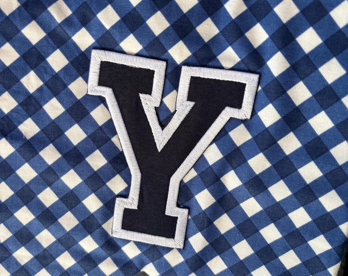 Large Blue Collegiate Fabric Bow