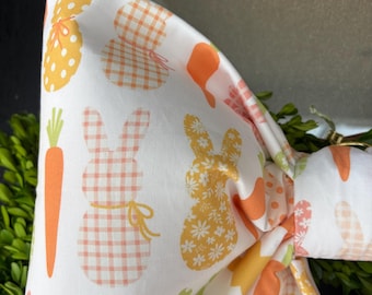 Large Easter Bunny Fabric Bow