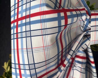 Large Americana Plaid Fabric Bow