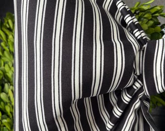 Large Black & White Stripe Fabric Bow