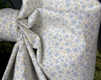 Large Blue Floral Fabric Bow