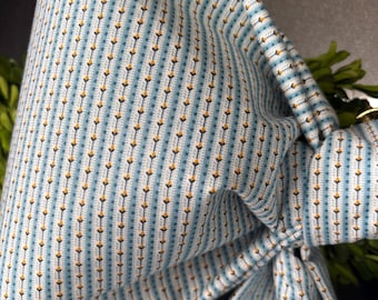 Large Blue Stripe Fabric Bow