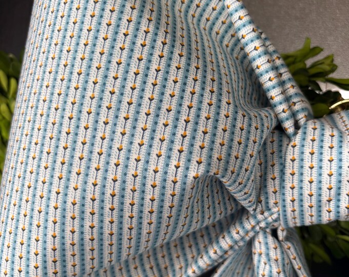 Large Blue Stripe Fabric Bow