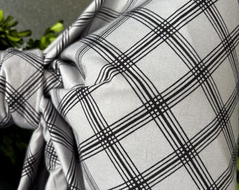 Large Halloween Plaid Fabric Bow