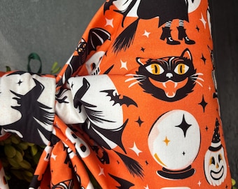 Large Halloween Fabric Bow