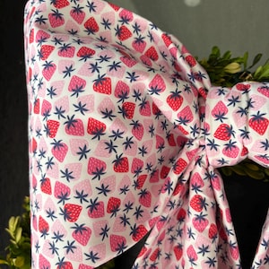 Large Strawberry Fabric Bow