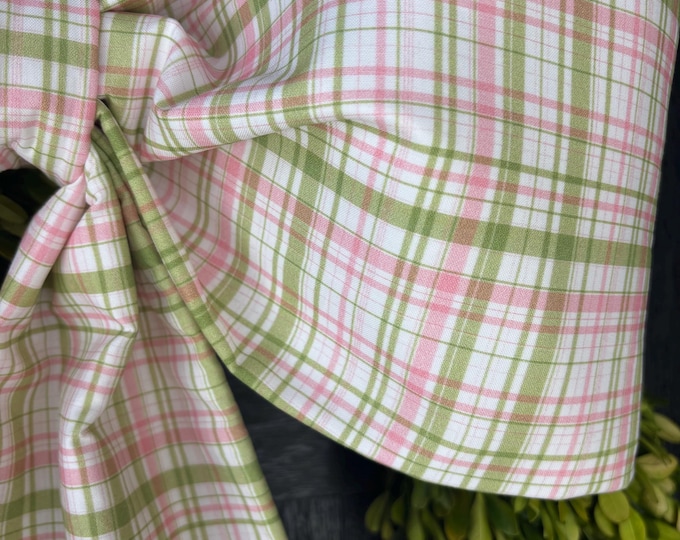 Featured listing image: Large Spring Plaid Fabric Bow