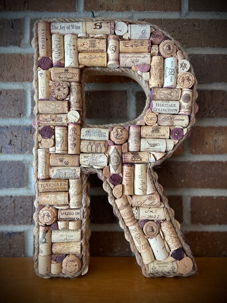 Wine Cork Letters BAR Etsy