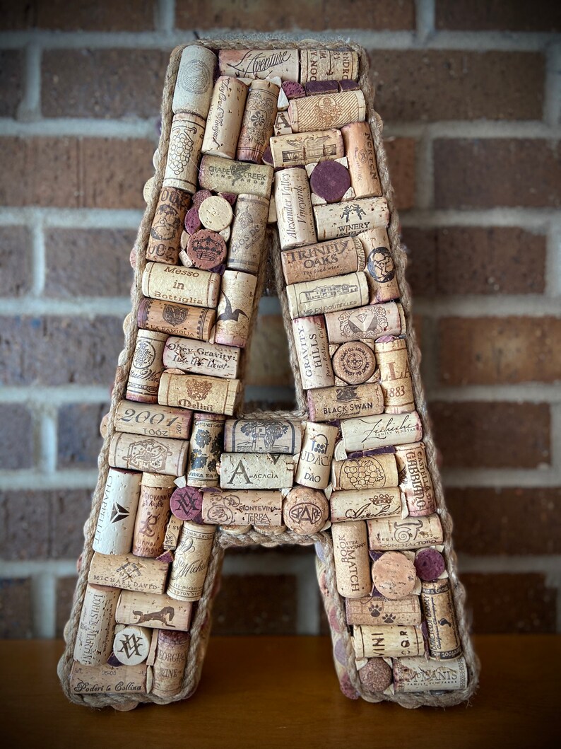 Wine Cork Letters BAR Etsy