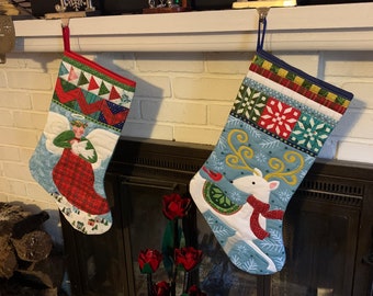 Quilted Christmas Stocking part 1