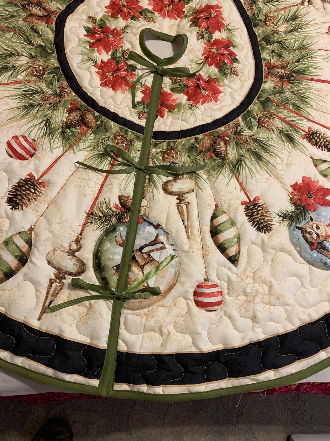 Hidden Woodland Retreat Christmas Quilted Tree Skirt NCU0PTT2250