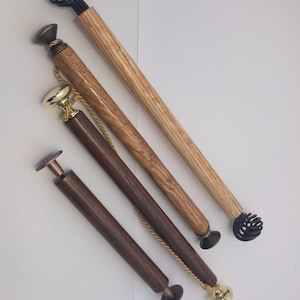 6&quot;-14&quot; Custom Short Oak, Walnut or Cherry Wood Hanging Rod for Embroidery, Quilt, Tapestry, Banner, Wall-Hanging - various lengths