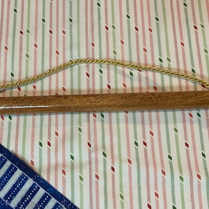 6&quot;-17&quot; x 5/8&quot; Drilled Narrow Wooden Hanging Rod for Scarf, Stitched Item, Embroidery, Tapestry - Custom length 6-17&quot;