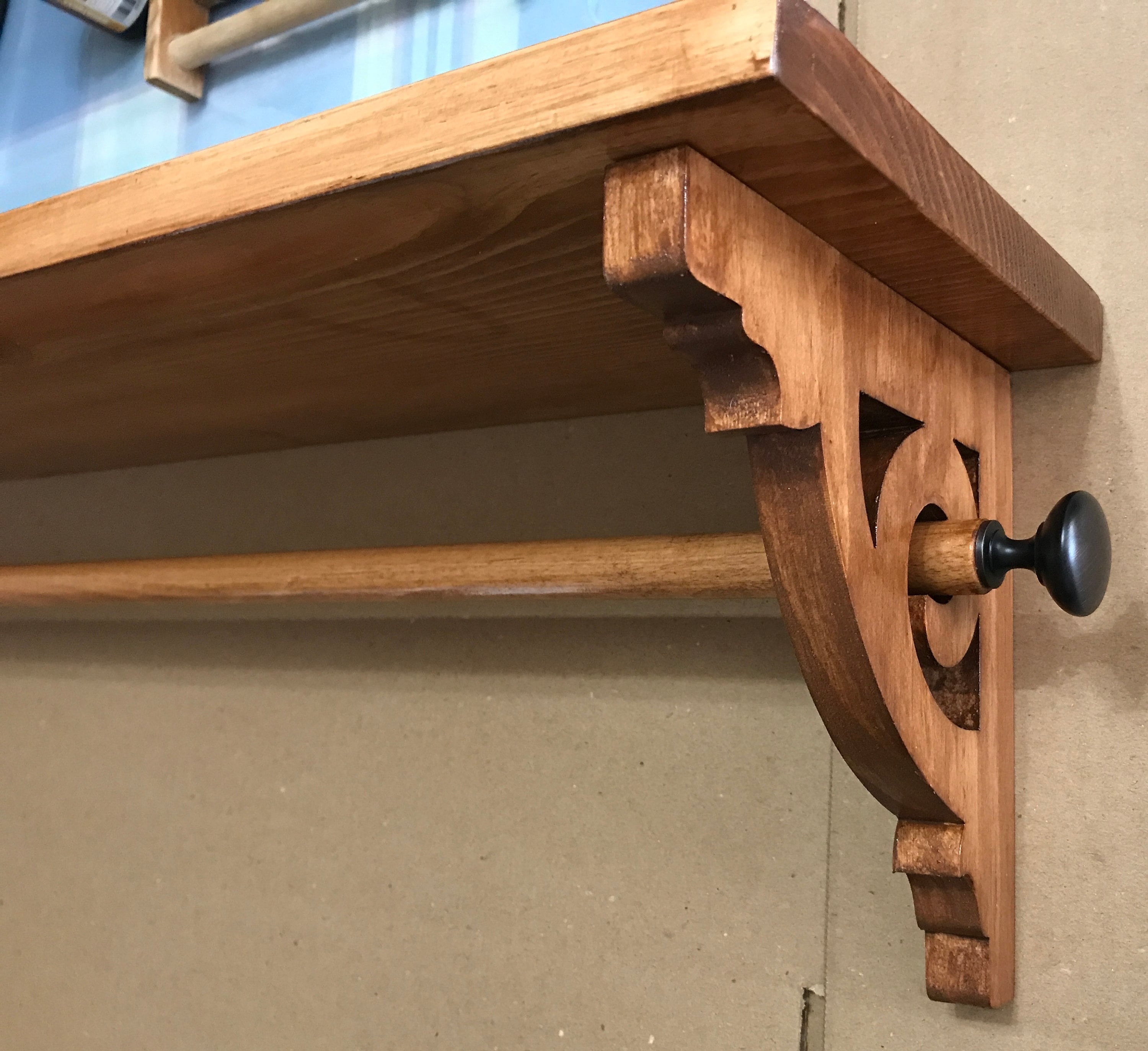 30 48 Scroll Bracket Wood Quilt Display Shelf 2 Scroll Bracket 30