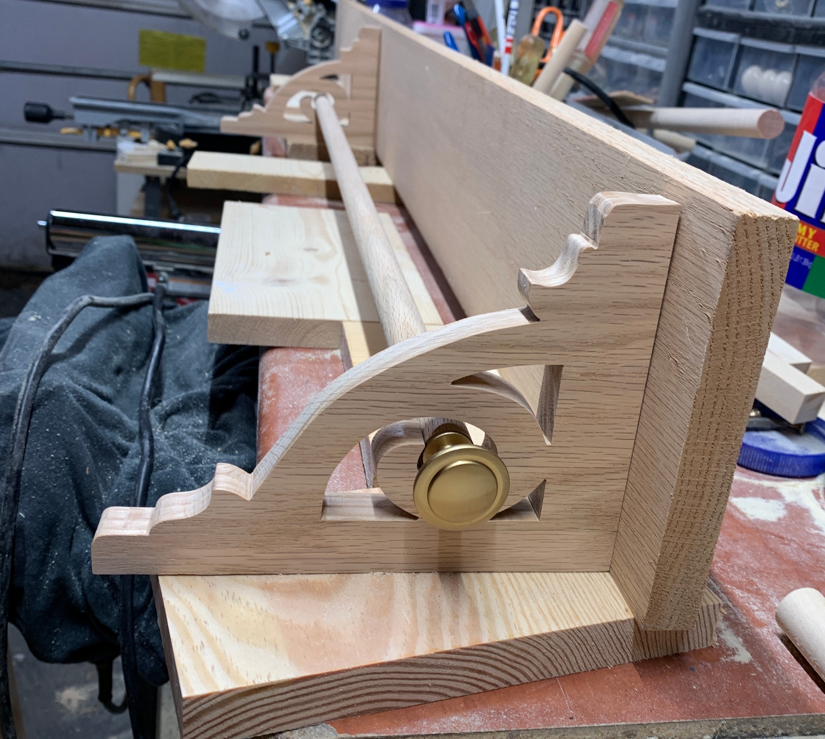 Custom OAK Quilt Display Shelf Wallhanging Shelf Narrow Etsy