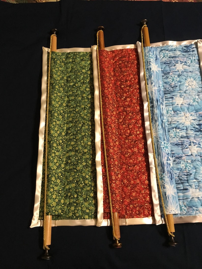 29 48 Painted Hanging Rod for Quilt Tapestry Etsy