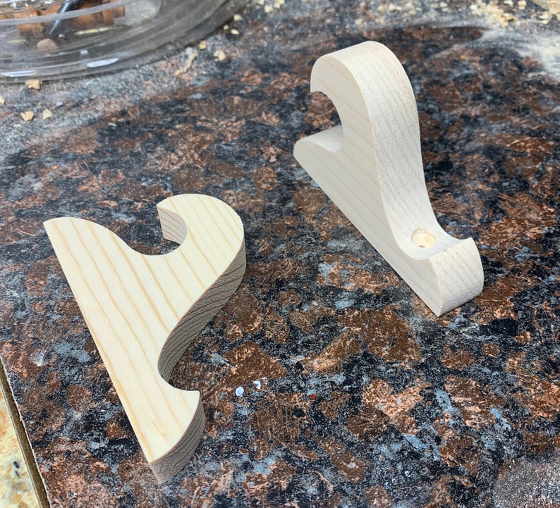 Wooden Wall Bracket for Hanging Dowel Wallhanging Rod Etsy