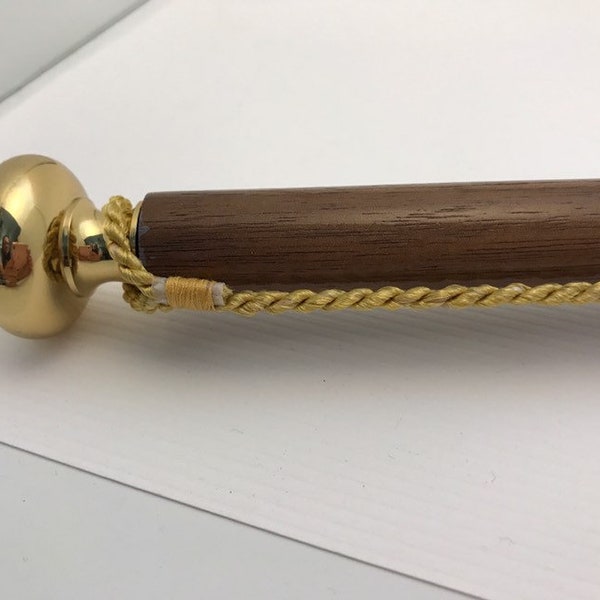 15" - 29" Walnut Wood 3/4" Hanging Rod for Embroidery, Quilt, Tapestry, Banner, Wall-Hanging - Custom length 15" to 29"