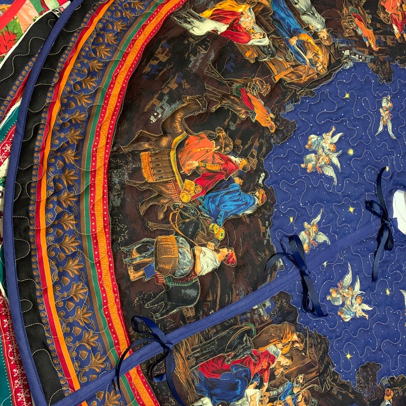 Silent Nativity Quilted Tree Skirt NCU0NXD991