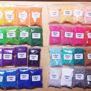 2.6mm Mini Beads Set - H-Series (48 Colors) - (High Quality/Perler Beads/Hama Beads/Fuse Beads) (Beads Only)