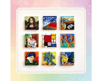 3D Perler Kit Set - Famous Painting with tutorial (Perler Beads/Hama Beads/Fuse Beads)(No.10-18)