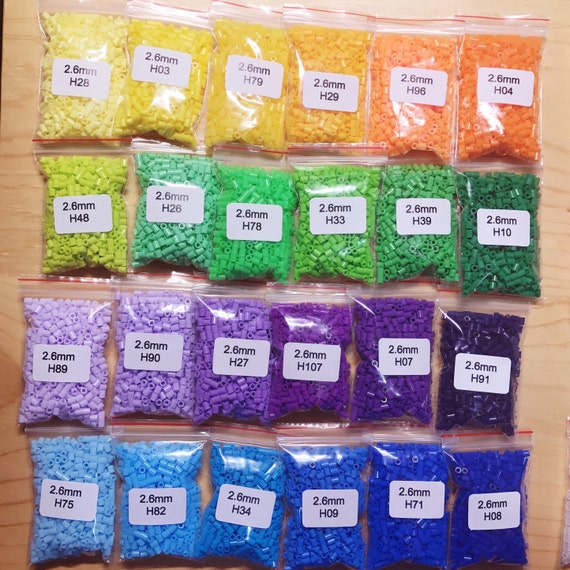 Box Set 2.6mm Mini Beads H-series 24 Colors high-quality/perler Beads/hama  Beads/fuse Beads 