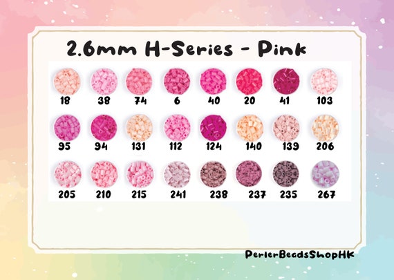 2.6mm Mini Beads Refill H-series pink high Quality/perler Beads/hama  Beads/fuse Beads 