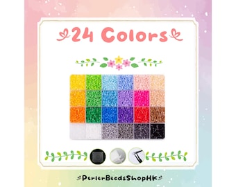 2.6mm Mini Beads Box Set – 24 Colors with Pegboard