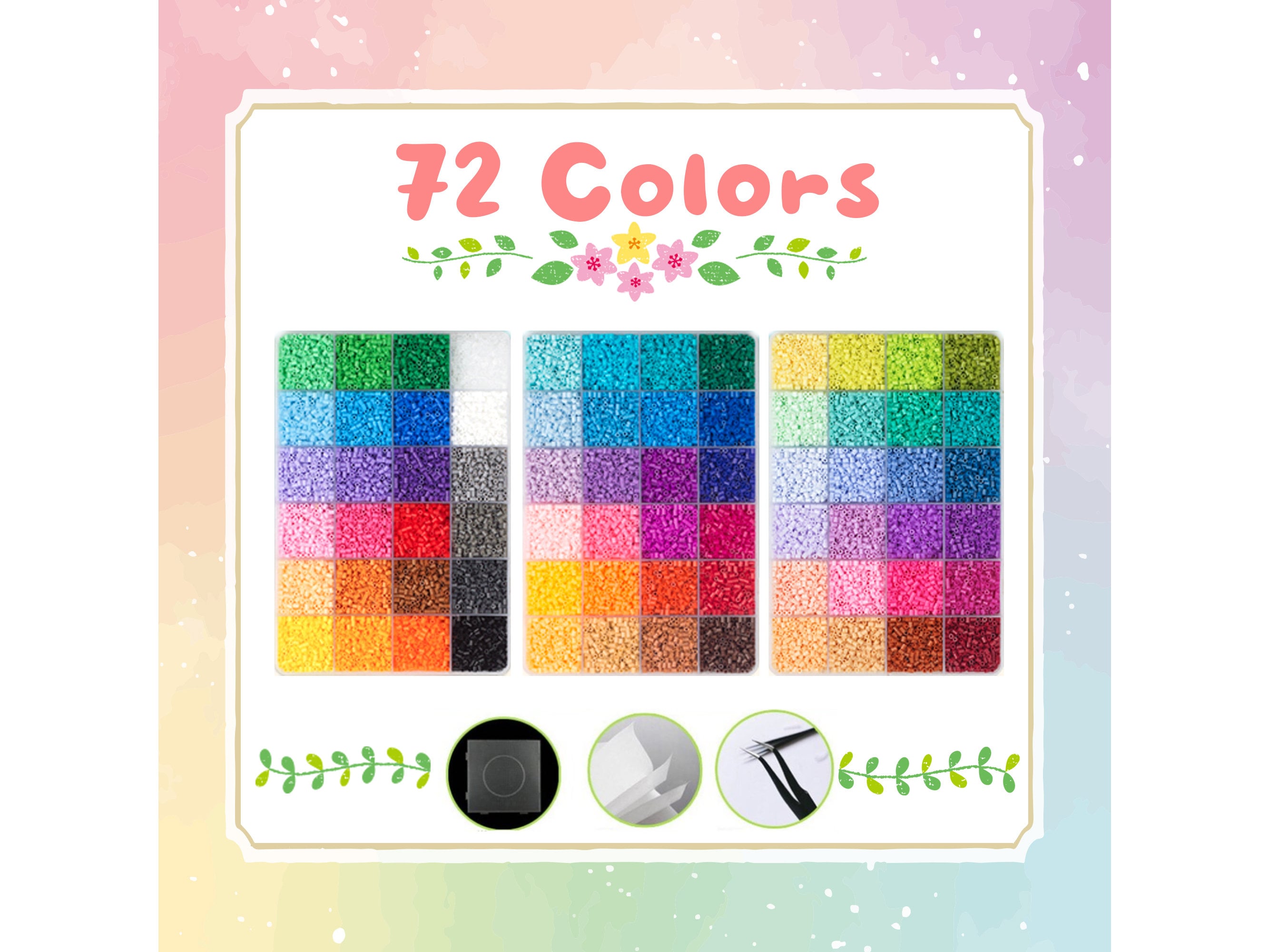 Box Set Mini Beads H-series (72 Colors) (high-quality