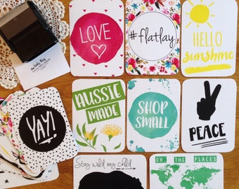 Flatlay | Cards | Baby Photo Prop | Photo Prop | Memories | Gift | 25 Card Set | Various Designs