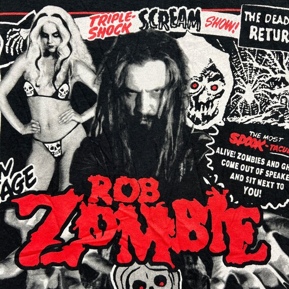 Vintage Rob zombie the zombie show T shirt size m… - image 3