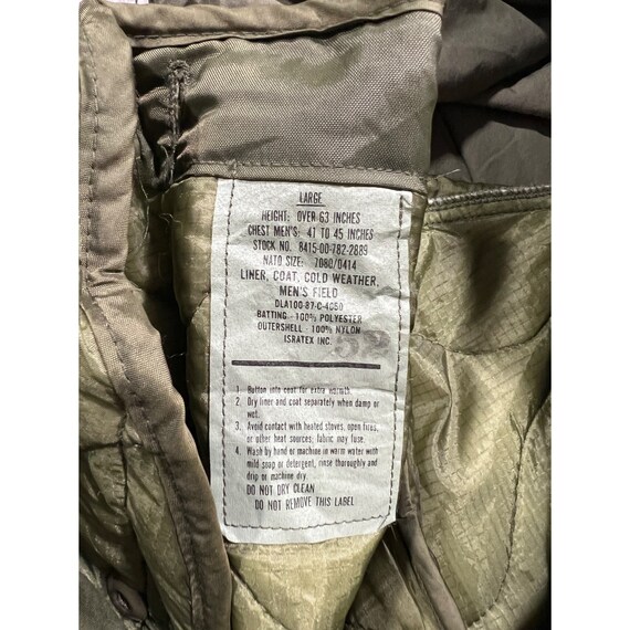 vintage army field jacket size large - image 6