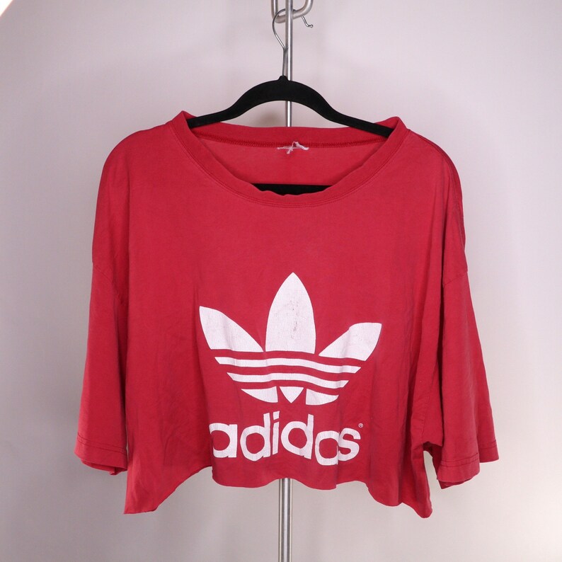 Vintage Adidas Big Logo Branded Red 