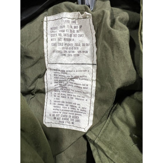 vintage army field jacket size large - image 5