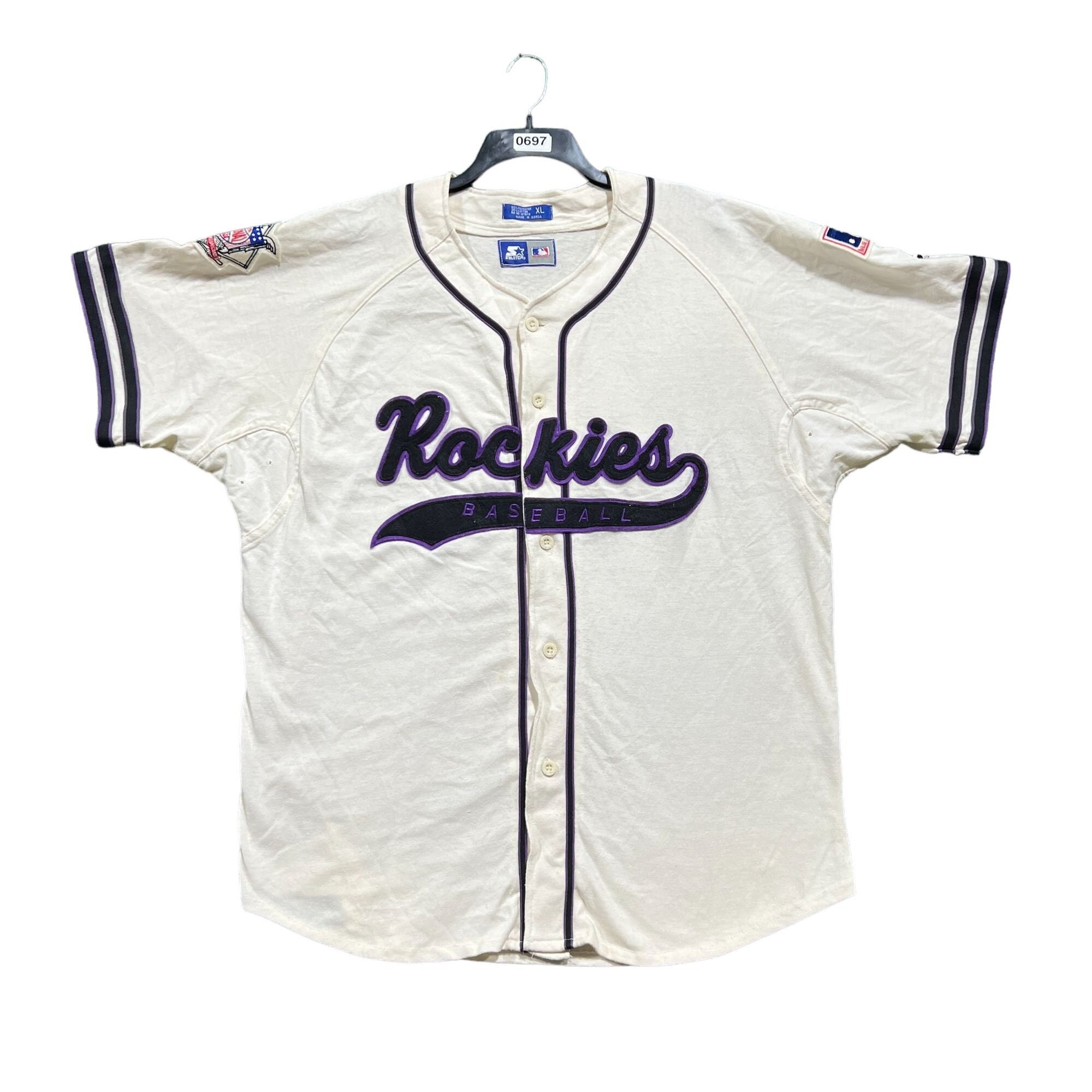 Get Your Own Colorado Rockies Lilo & Stitch Baseball Jersey - Purple - Scesy