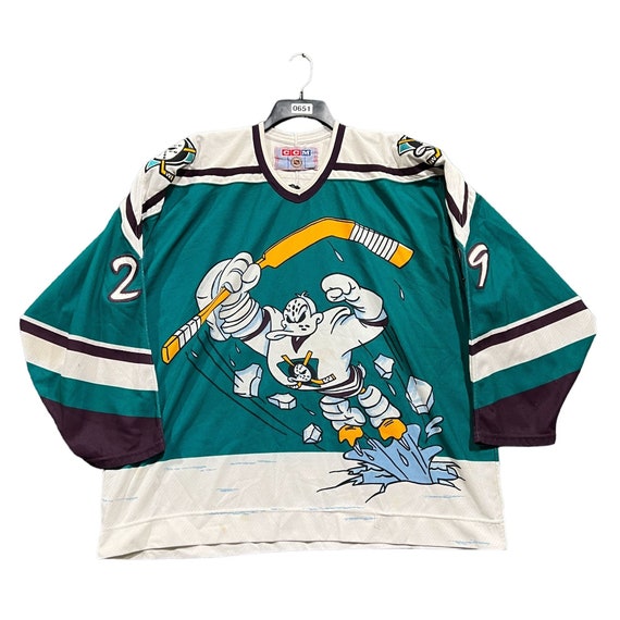 Mighty Ducks of Anaheim Vintage CCM Blank NHL Hockey Jersey Size L