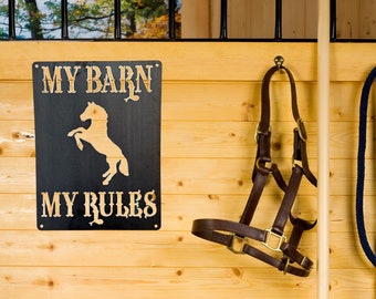 My Barn, My Rules l Metal Art l Home Decor l Rustic Art