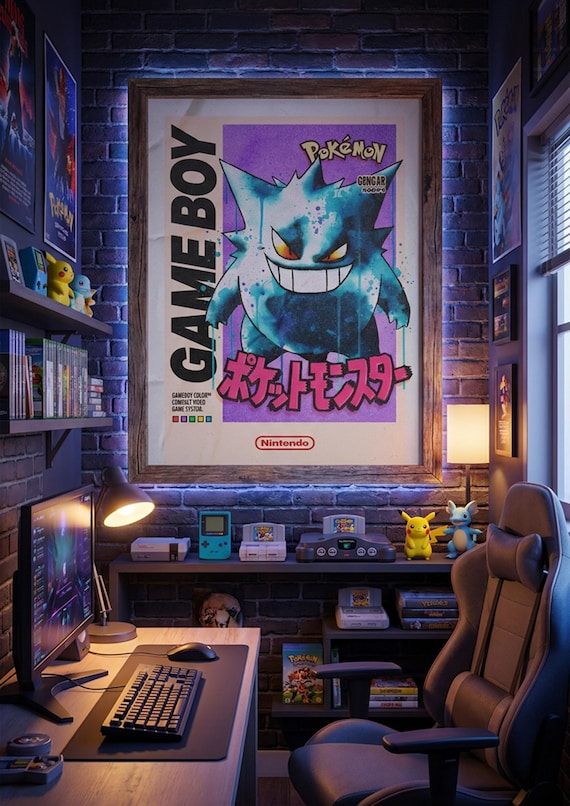 GENGAR - Game Boy Pokemon Digital Artwork