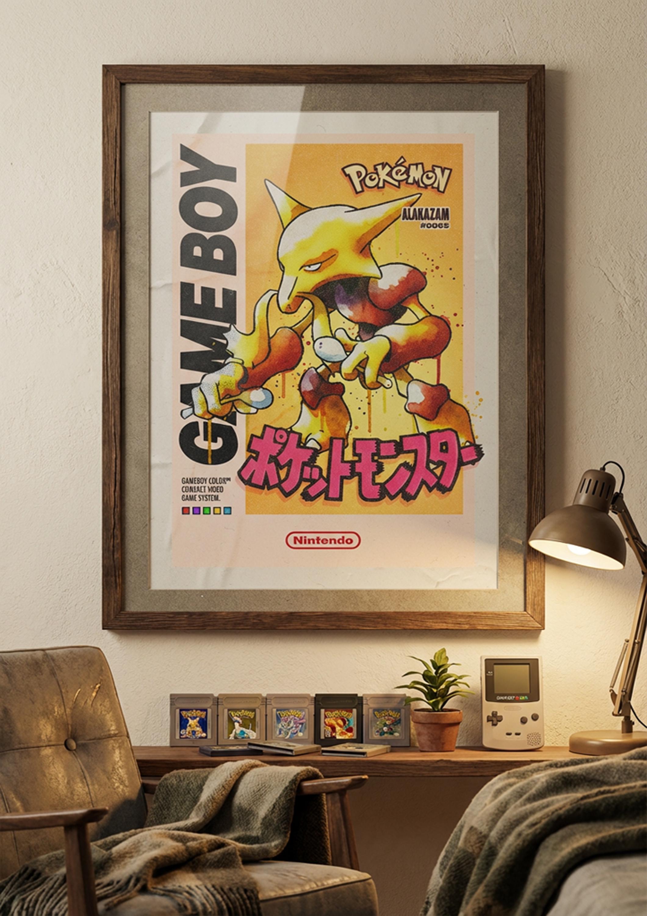 ALAKAZAM - Game Boy Pokemon Digital Artwork - Etsy