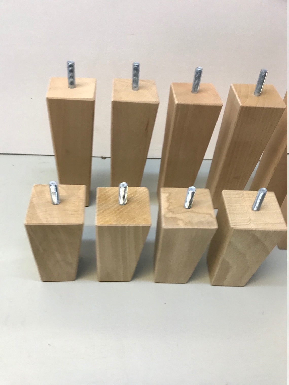 4 X Wooden Sofa Legs Furniture Replacement Legs Tapered Etsy UK