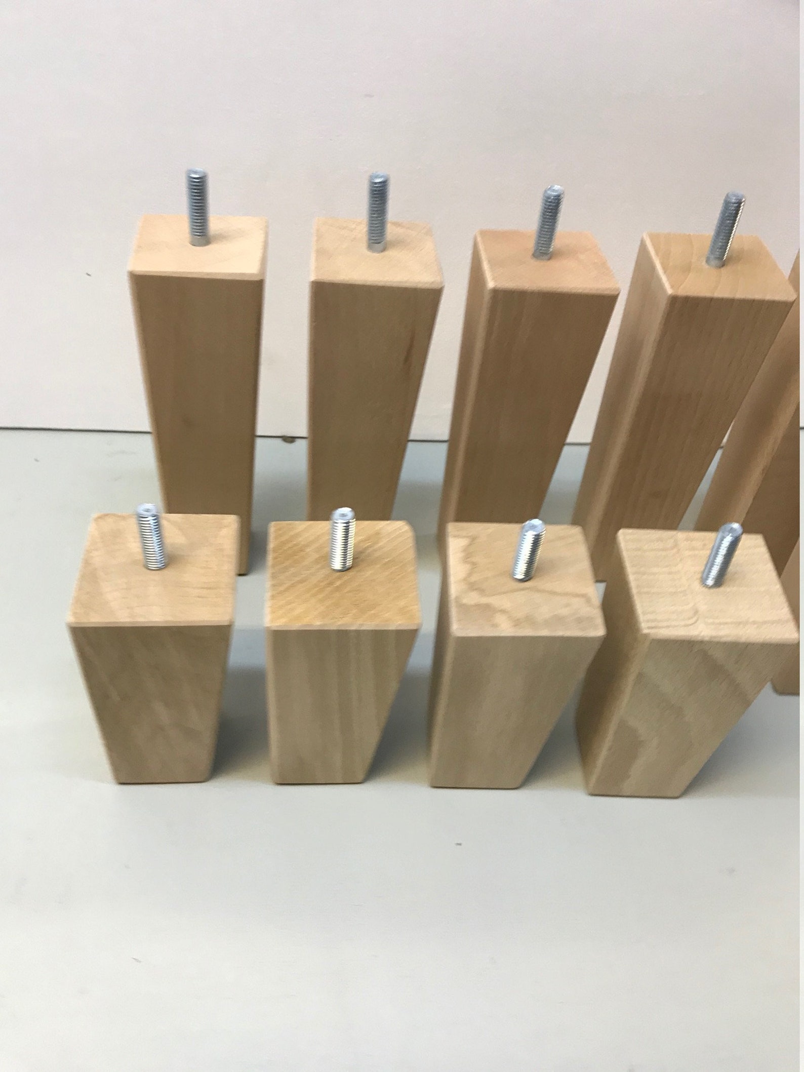 4 X Wooden Sofa Legs Furniture Replacement Legs Tapered Etsy UK